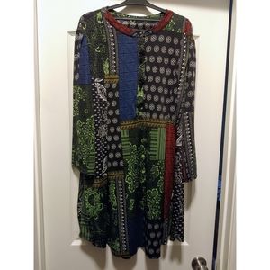 Boho patchwork top/ tunicwith pockets